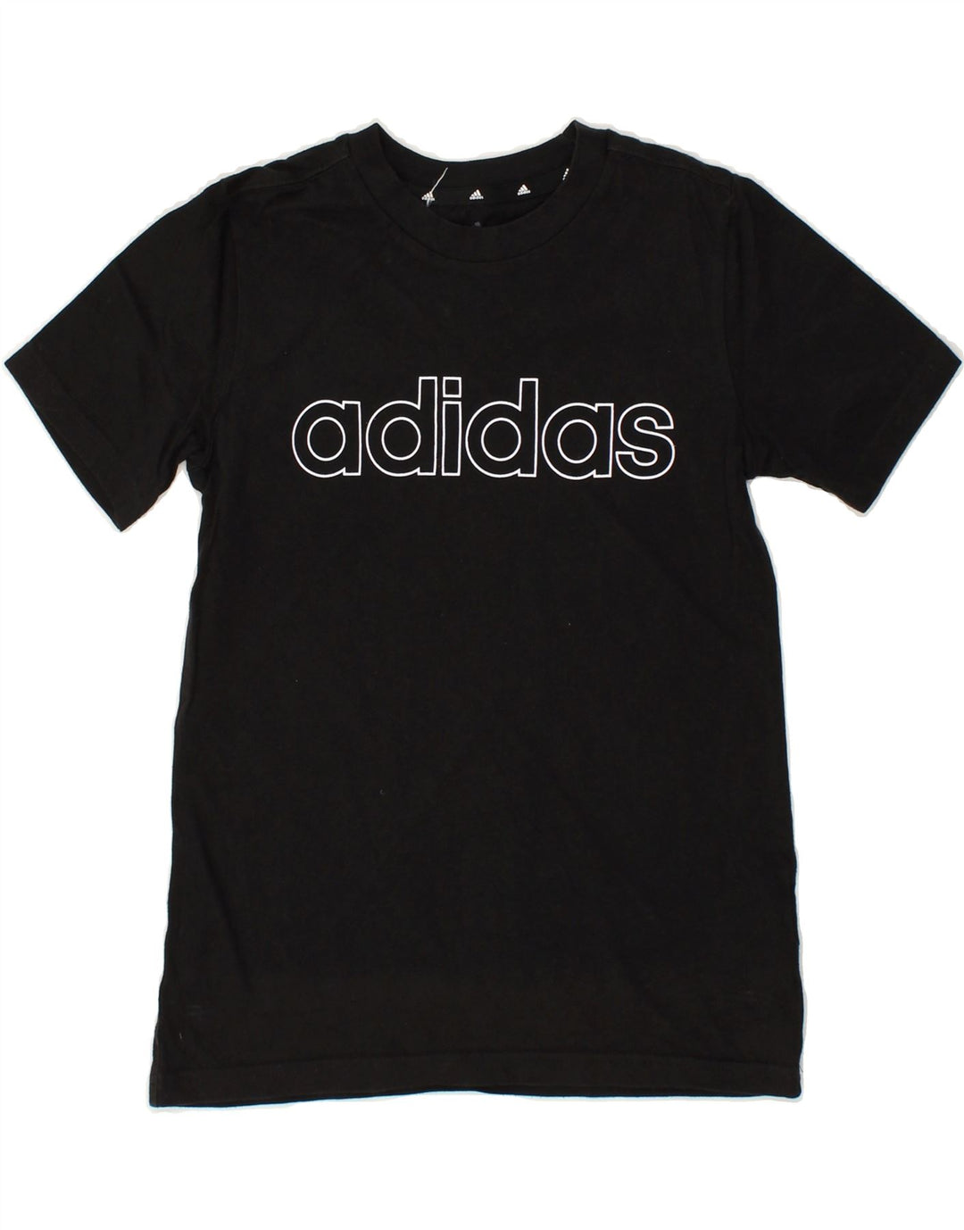 ADIDAS Boys Graphic T-Shirt Top 9-10 Years Black Cotton | Vintage Adidas | Thrift | Second-Hand Adidas | Used Clothing | Messina Hembry 