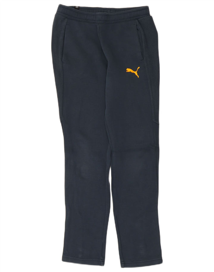 Puma Boys Tracksuit Trousers 13-14 Years Blue Cotton