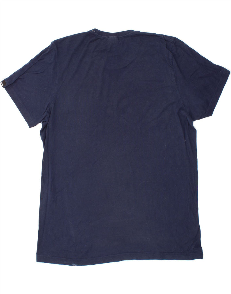 ADIDAS Mens Graphic T-Shirt Top Large Navy Blue Cotton Vintage Adidas and Second-Hand Adidas from Messina Hembry 