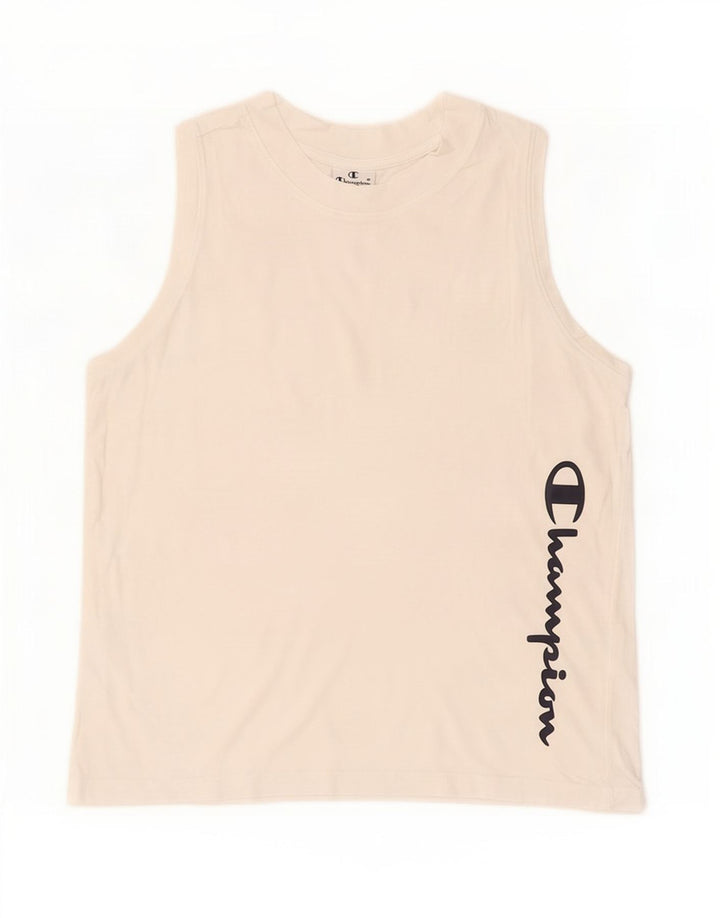 Champion Womens Graphic Vest Top UK 14 Large White