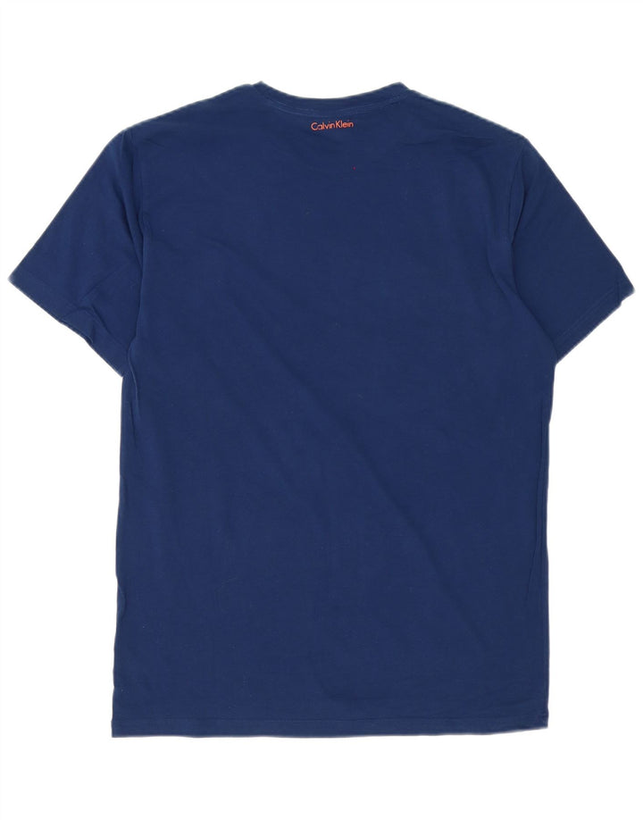 Calvin Klein Mens Graphic T-Shirt Top Medium Blue