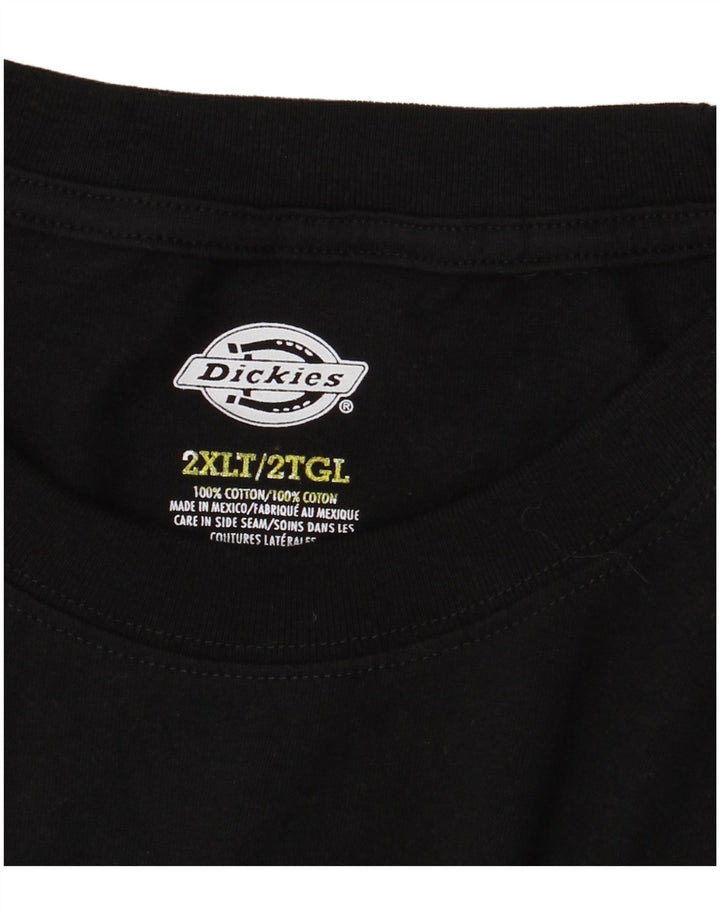 Dickies Mens Top Long Sleeve 2XL Black Cotton