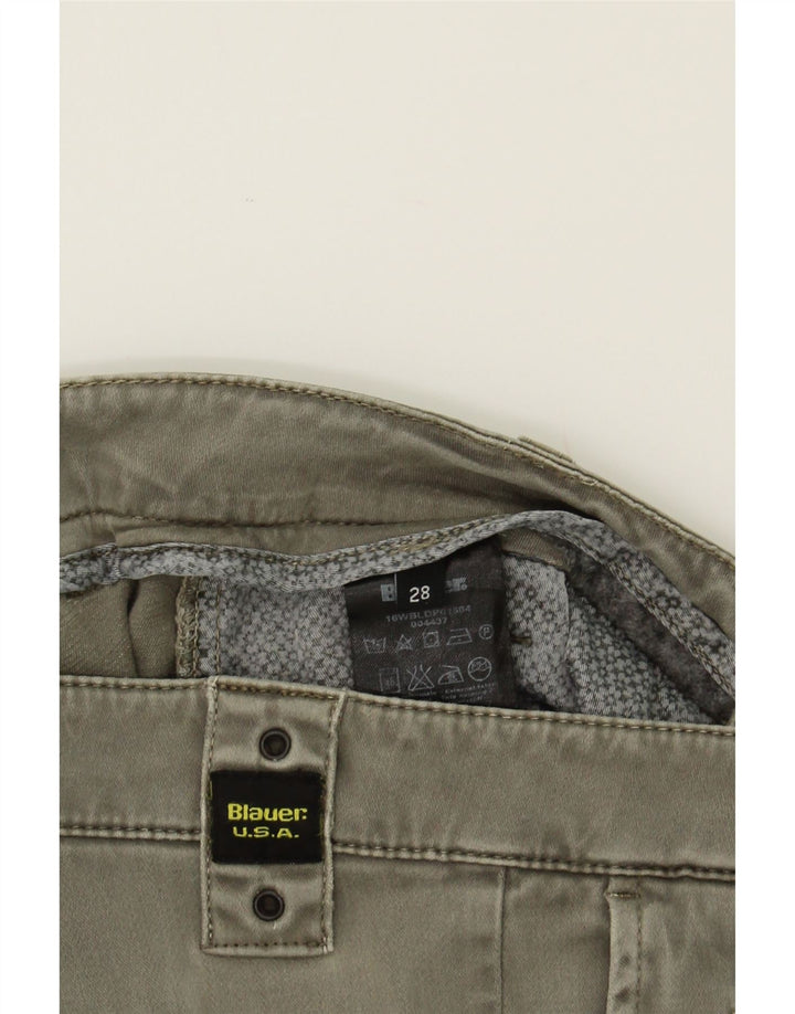 BLAUER Womens Skinny Chino Trousers W28 L27 Khaki Cotton Vintage Blauer and Second-Hand Blauer from Messina Hembry 