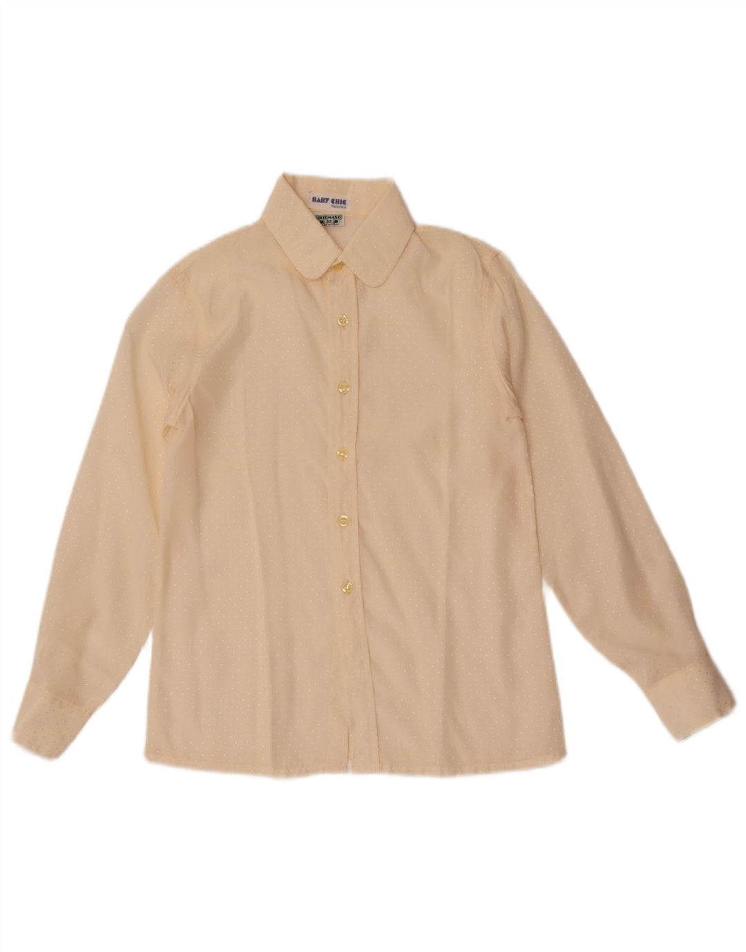 Vintage Boys Shirt 7-8 Years Off White Spotted