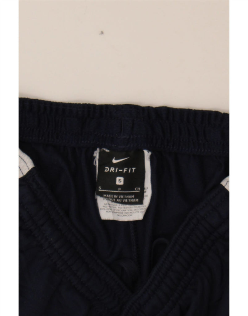 NIKE Mens Dri Fit Tracksuit Trousers Small  Navy Blue Colourblock Vintage Nike and Second-Hand Nike from Messina Hembry 