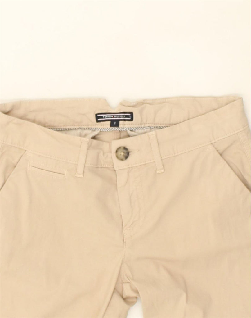 TOMMY HILFIGER Womens Slim Chino Trousers US 2 XS W28 L29  Beige Cotton | Vintage Tommy Hilfiger | Thrift | Second-Hand Tommy Hilfiger | Used Clothing | Messina Hembry 