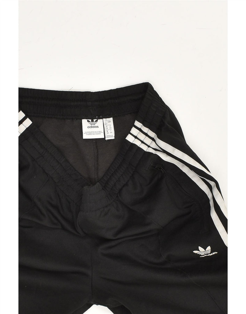 ADIDAS Womens Tracksuit Trousers UK 12 Medium  Black Polyester | Vintage Adidas | Thrift | Second-Hand Adidas | Used Clothing | Messina Hembry 