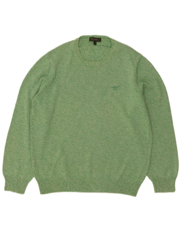 Henry Cottons Mens Crew Neck Jumper Sweater Medium Green Cotton