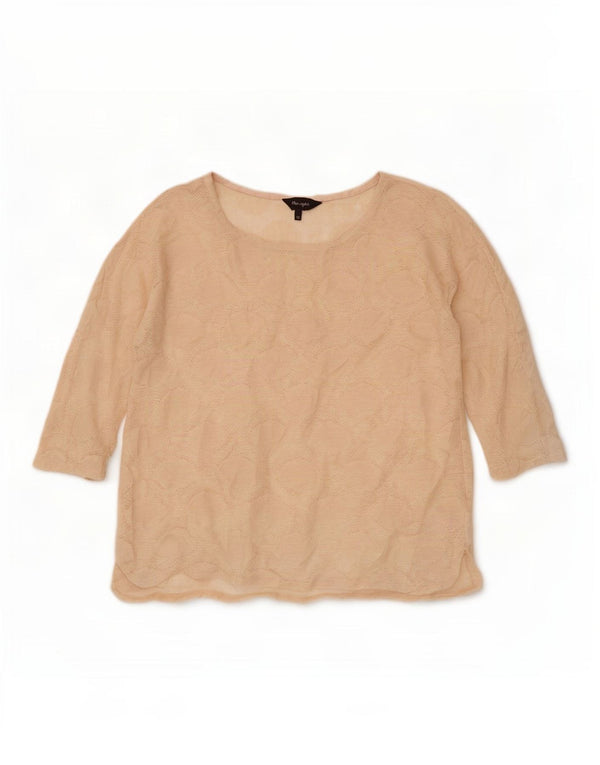 Phase Eight Womens Top 3/4 Sleeve UK 10 Small Beige