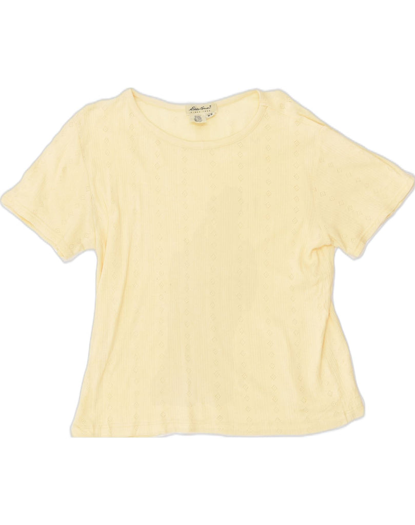 EDDIE BAUER Womens Blouse Top UK 14 Medium Yellow Cotton | Vintage Eddie Bauer | Thrift | Second-Hand Eddie Bauer | Used Clothing | Messina Hembry 