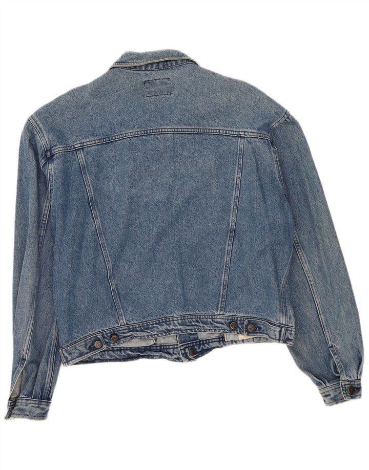Trussardi Womens Oversized Denim Jacket UK 18 XL Blue Cotton