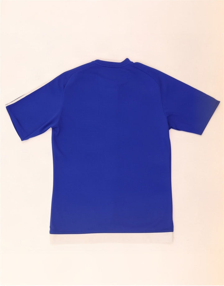 Adidas Mens Climalite T-Shirt Top Small Blue Colourblock Polyester