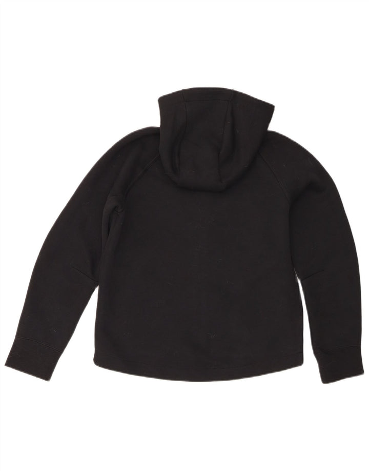 Nike Boys Zip Hoodie Sweater 10-11 Years Medium Black Cotton