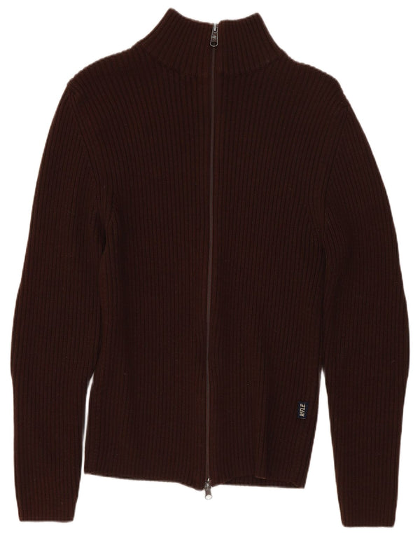 Rifle Womens Cardigan Sweater UK 10 Small Brown