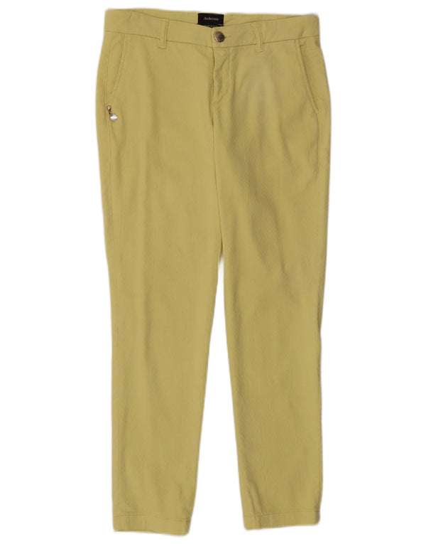 Jeckerson Womens Jade Slim Chino Trousers W29 L27 Yellow Cotton