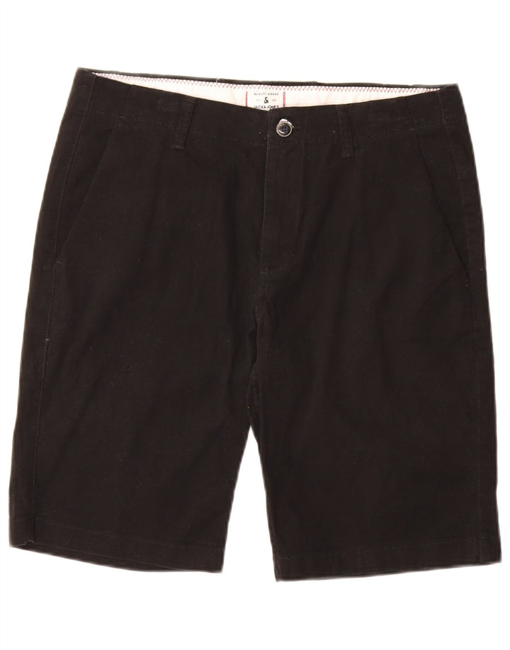 JACK & JONES Mens Chino Shorts Medium W32 Black Cotton