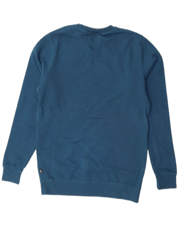 VANS Mens Graphic Sweatshirt Jumper Small Blue Cotton