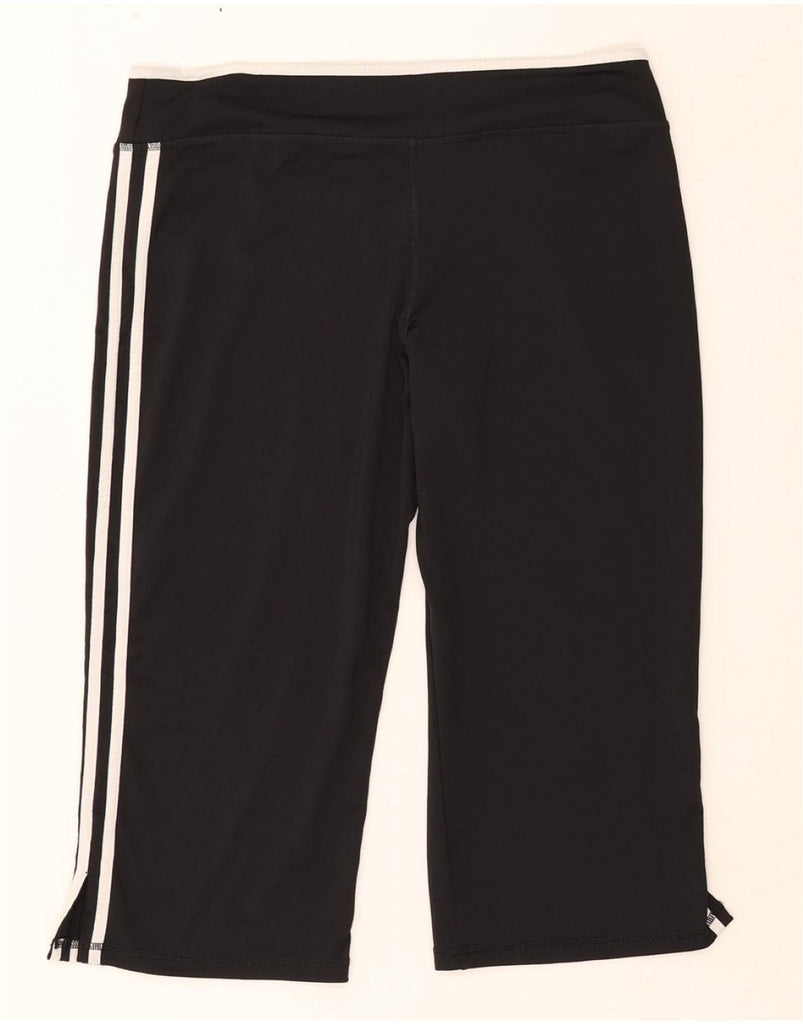 ADIDAS Womens Capri Tracksuit Trousers UK 18 XL Black Vintage Adidas and Second-Hand Adidas from Messina Hembry 
