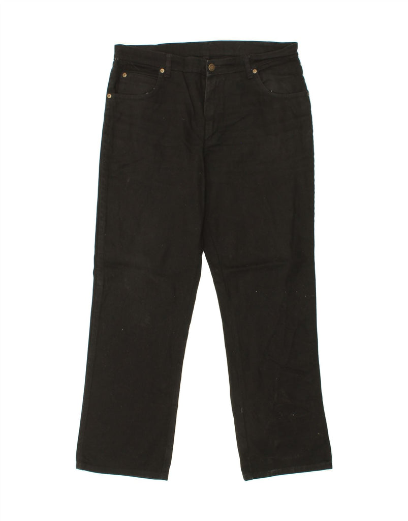 WRANGLER Womens Regular Fit Casual Trousers W36 L30 Black Cotton Vintage Wrangler and Second-Hand Wrangler from Messina Hembry 