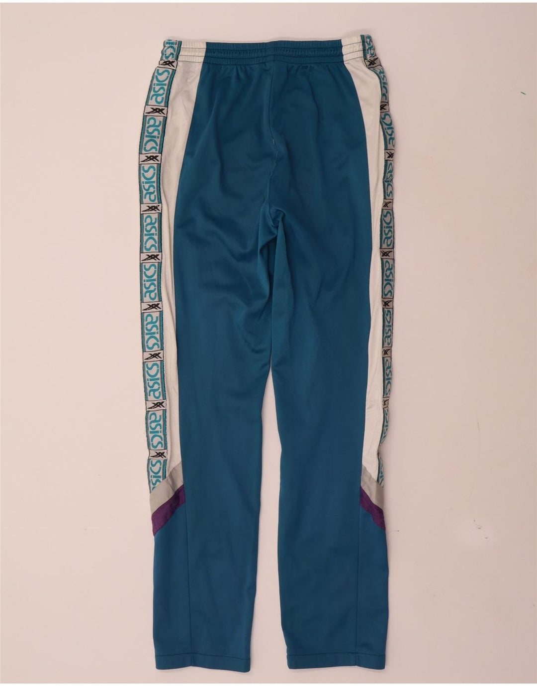 ASICS Mens Graphic Tracksuit Trousers IT 46 Small  Blue Colourblock