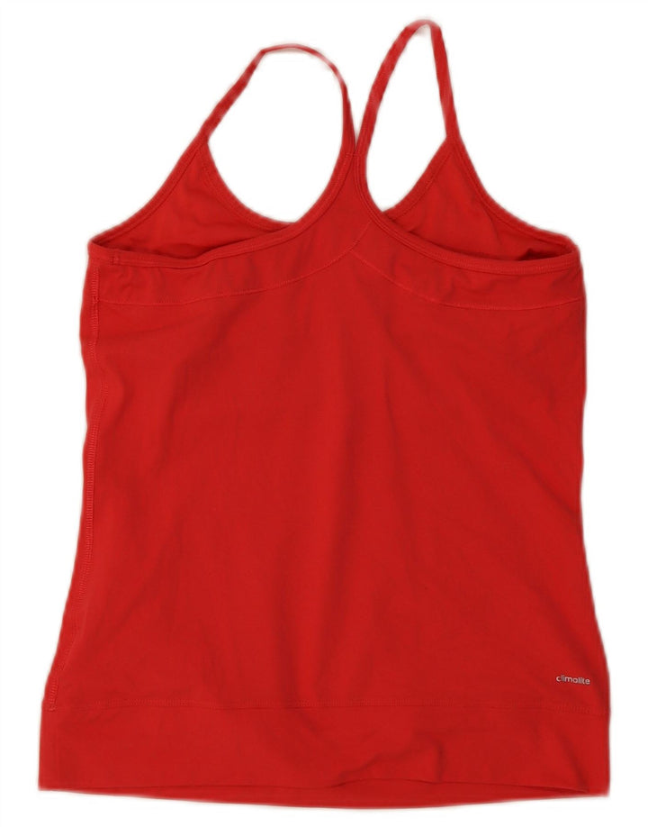 Adidas Womens Climalite Vest Top UK 12 Medium Red Polyester