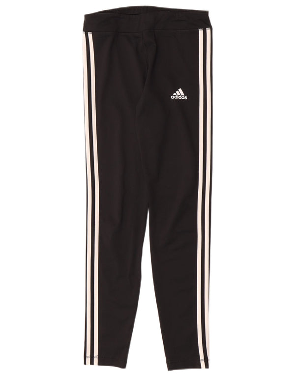 Adidas Girls Slim Fit Leggings 14-15 Years Black Sports