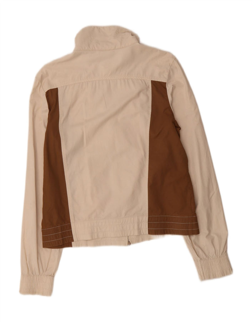 NIKE Womens Bomber Jacket UK 14/16 Large Beige Colourblock Cotton Vintage Nike and Second-Hand Nike from Messina Hembry 