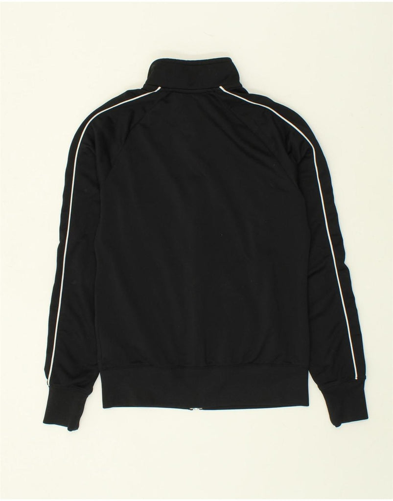 NIKE Womens Graphic Tracksuit Top Jacket UK 14 Medium Black Polyester | Vintage Nike | Thrift | Second-Hand Nike | Used Clothing | Messina Hembry 