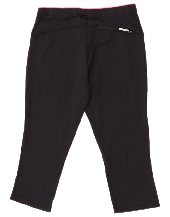 Asics Womens Graphic Capri Tracksuit Trousers UK 12 Medium  Black Polyester