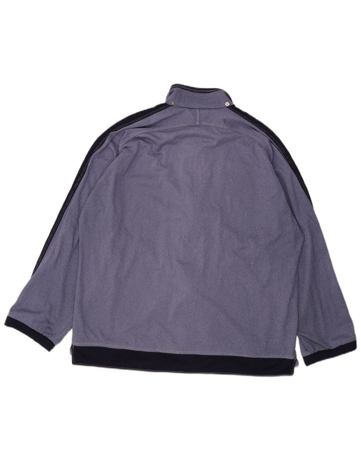 Diadora Womens Oversized Tracksuit Top Jacket UK 18 XL Blue Colourblock