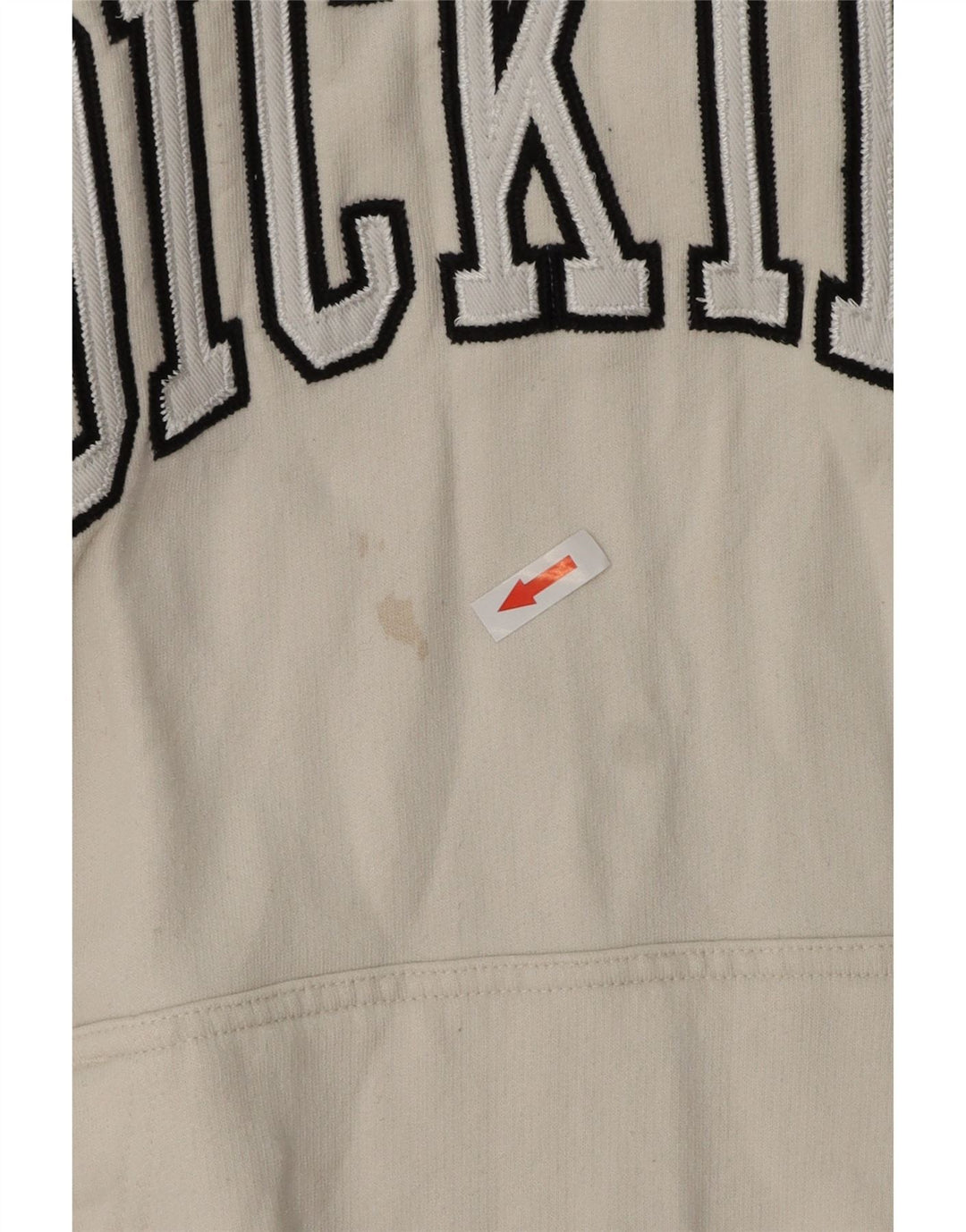 Dickies Mens Graphic Hoodie Jumper Large Off White Cotton
