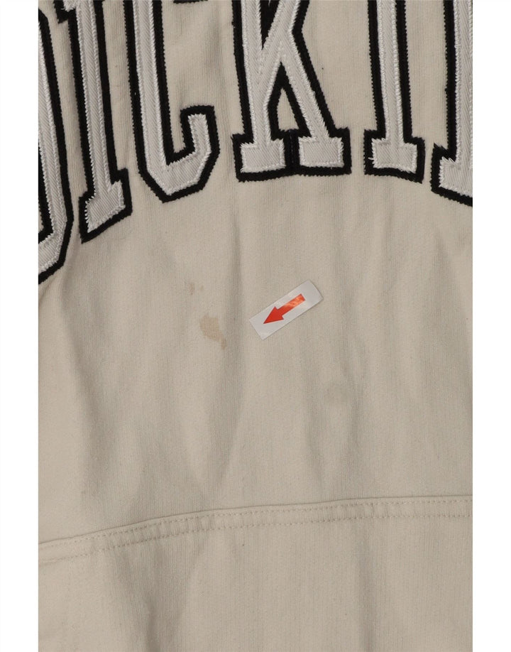 Dickies Mens Graphic Hoodie Jumper Large Off White Cotton
