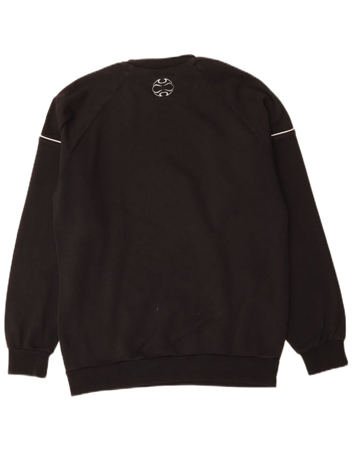 Adidas Mens Sweatshirt Jumper UK 36/38 Small Black Cotton