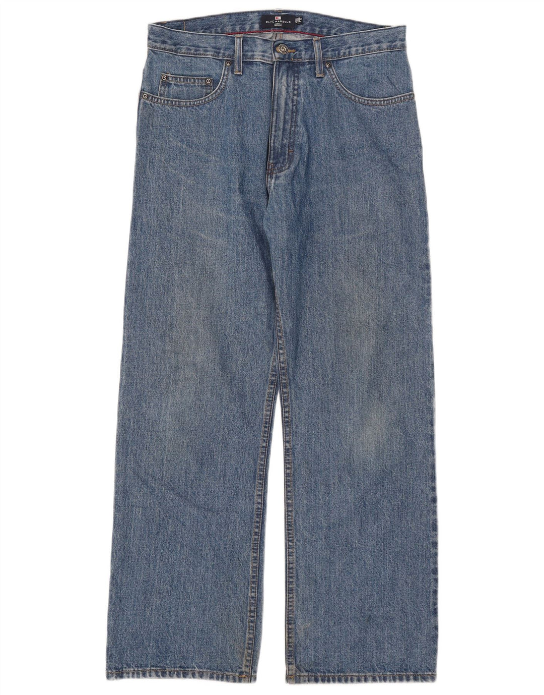 Marks & Spencer Mens Blue Harbour Straight Jeans W32 L29 Blue Cotton