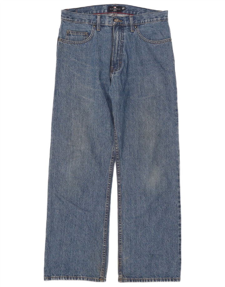 Marks & Spencer Mens Blue Harbour Straight Jeans W32 L29 Blue Cotton