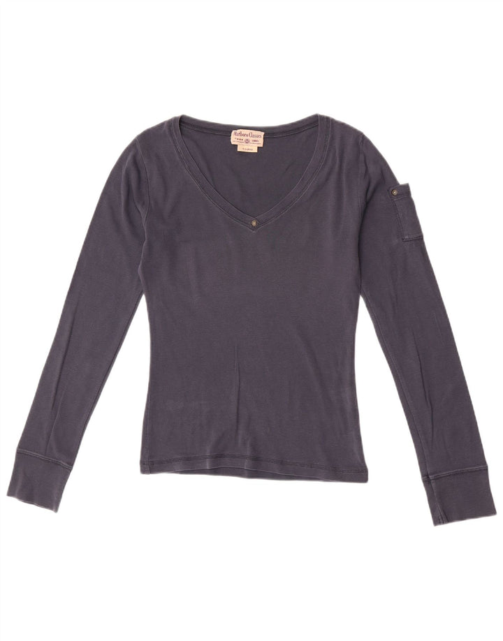 Marlboro Classics Womens Top Long Sleeve UK 18 XL Navy Blue