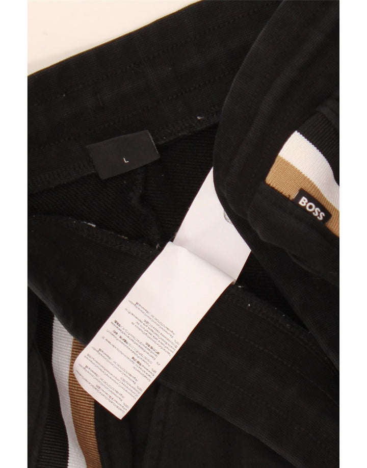 Hugo Boss Mens Tracksuit Trousers Joggers Large  Black Polyester