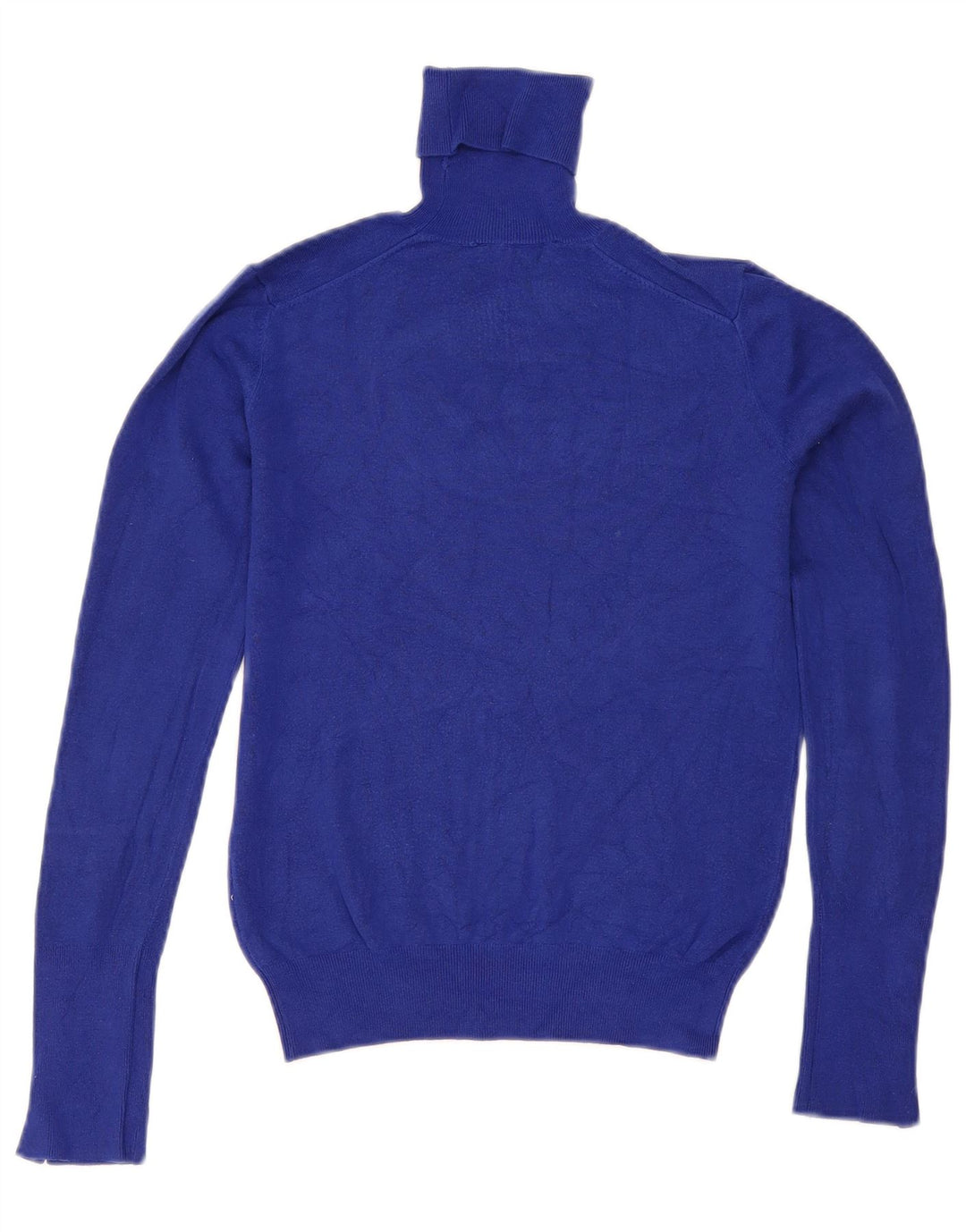 Zara Womens Roll Neck Jumper Sweater UK 10 Small Navy Blue