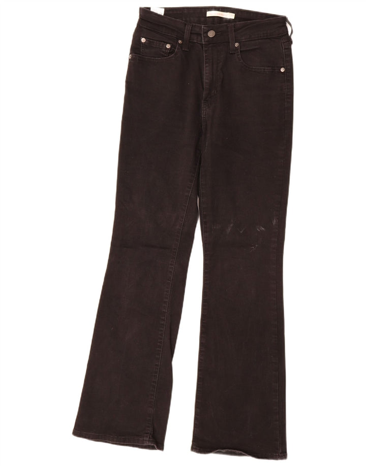 Levi's Womens 725 High Rise Bootcut Jeans W27 L30 Black Cotton