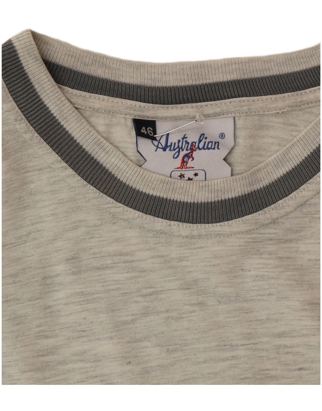 AUSTRALIAN L'ALPINA Mens Graphic T-Shirt Top IT 46 Small Grey Flecked