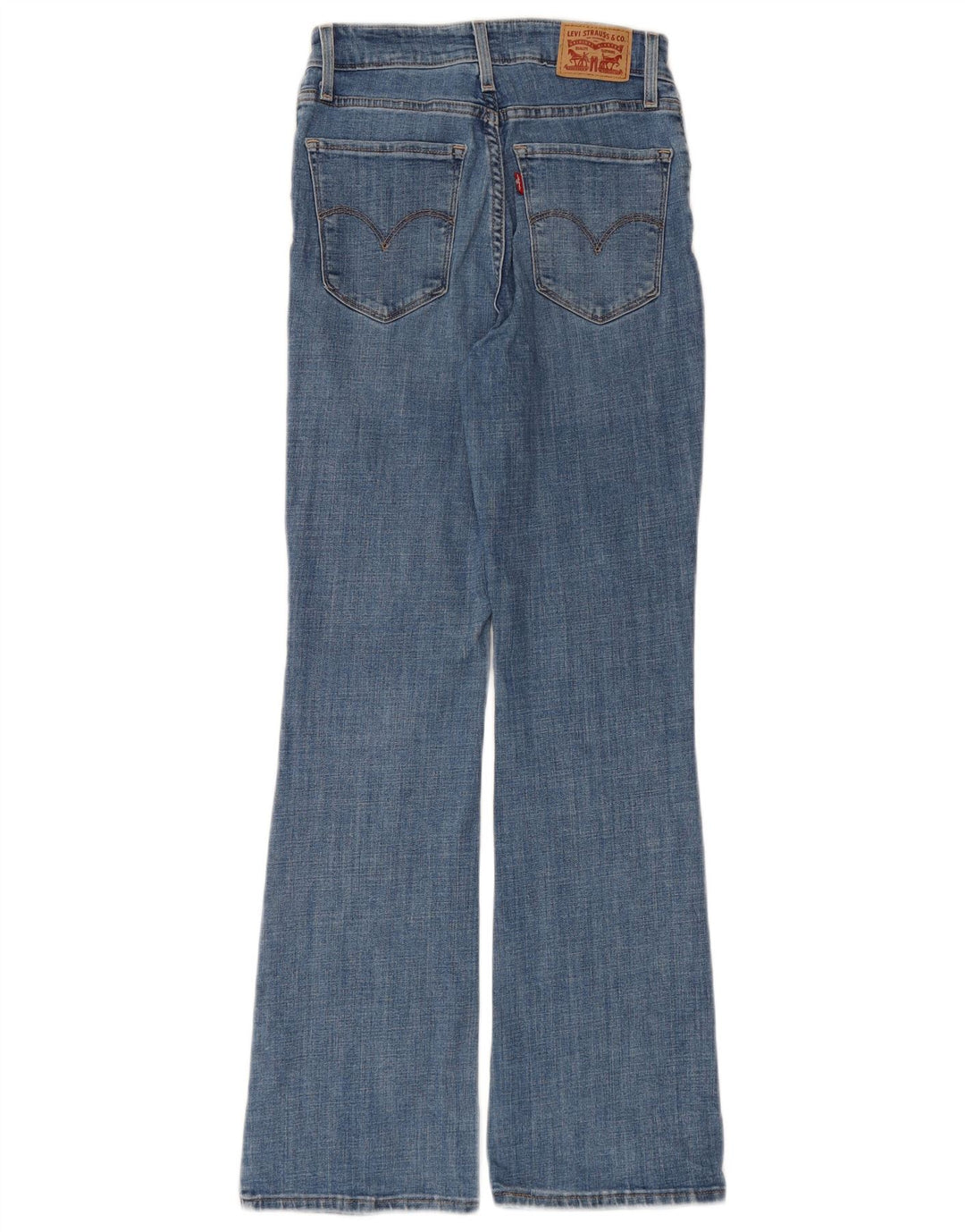 LEVI'S Womens 725 High Rise Bootcut Jeans W26 L30 Blue Cotton