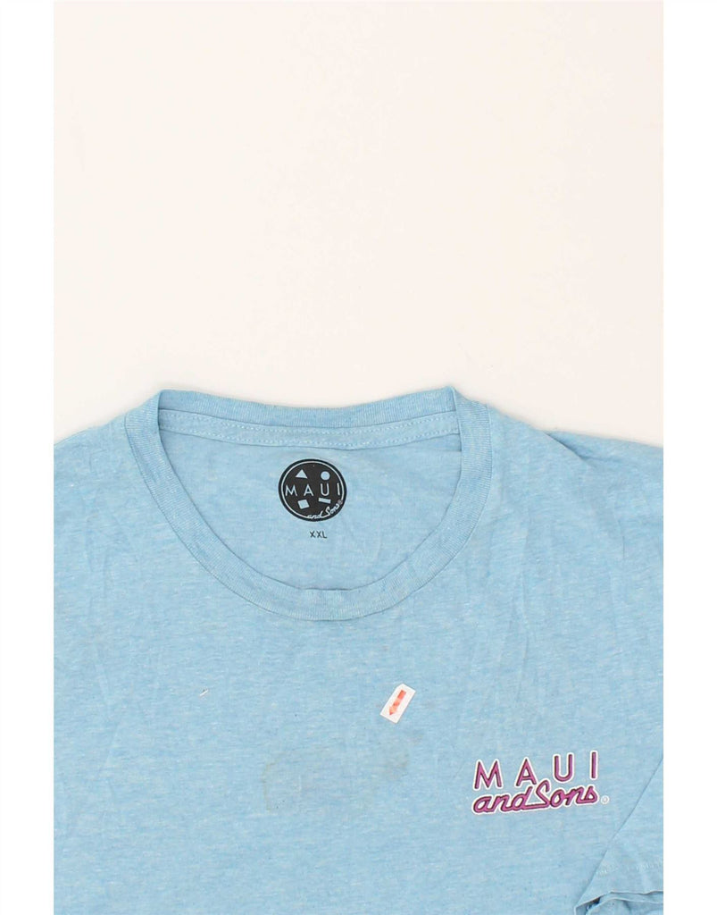 MAUI AND SONS Womens Graphic T-Shirt Top UK 20 2XL Blue Vintage Maui and Sons and Second-Hand Maui and Sons from Messina Hembry 