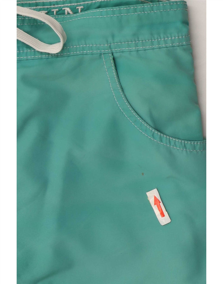 Sundek Mens Swimming Shorts Medium Green Colourblock Cotton