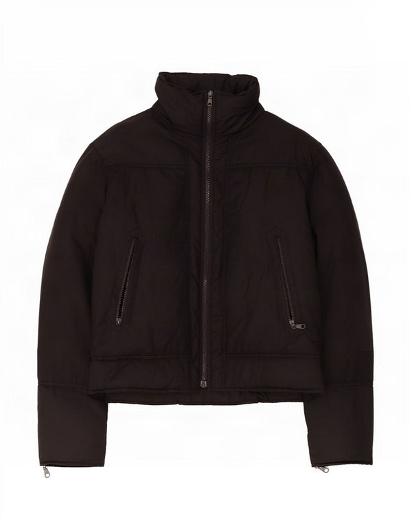 Benetton Womens Padded Jacket UK 16 Large Navy Blue Polyester