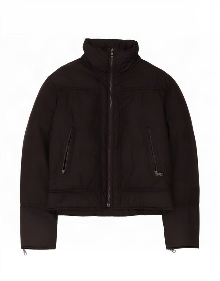 Benetton Womens Padded Jacket UK 16 Large Navy Blue Polyester