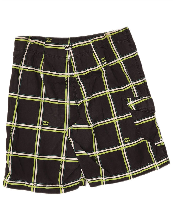 BILLABONG Mens Swimming Shorts Medium Black Check Polyester