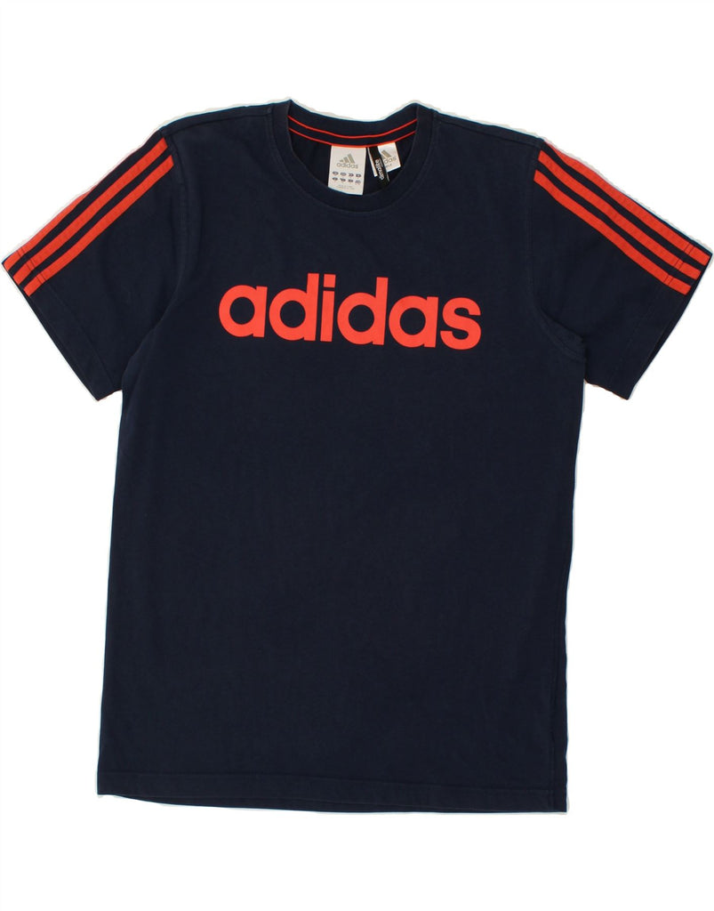 ADIDAS Mens Graphic T-Shirt Top Medium Navy Blue Cotton | Vintage Adidas | Thrift | Second-Hand Adidas | Used Clothing | Messina Hembry 