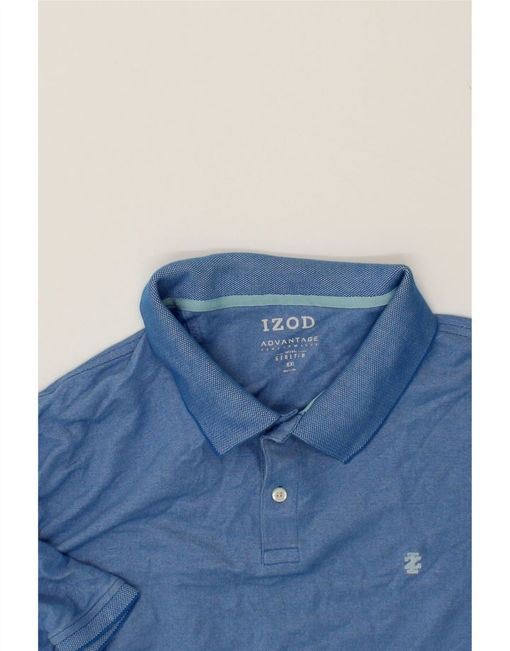 IZOD Mens Polo Shirt 2XL Blue Cotton Vintage Izod and Second-Hand Izod from Messina Hembry 