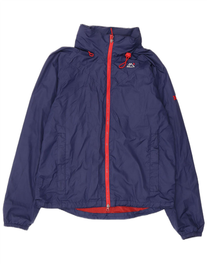 Target Dry Mens Hooded Rain Jacket UK 38 Medium Navy Blue Polyester