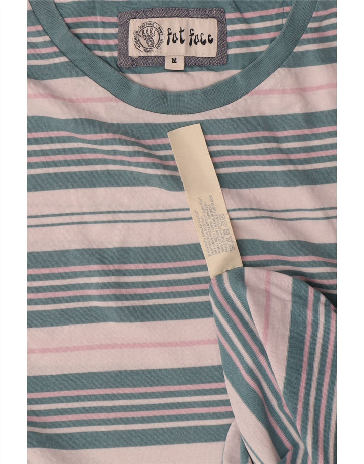 Fat Face Mens T-Shirt Top Medium Blue Striped Cotton